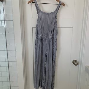 Striped wide leg jumpsuit